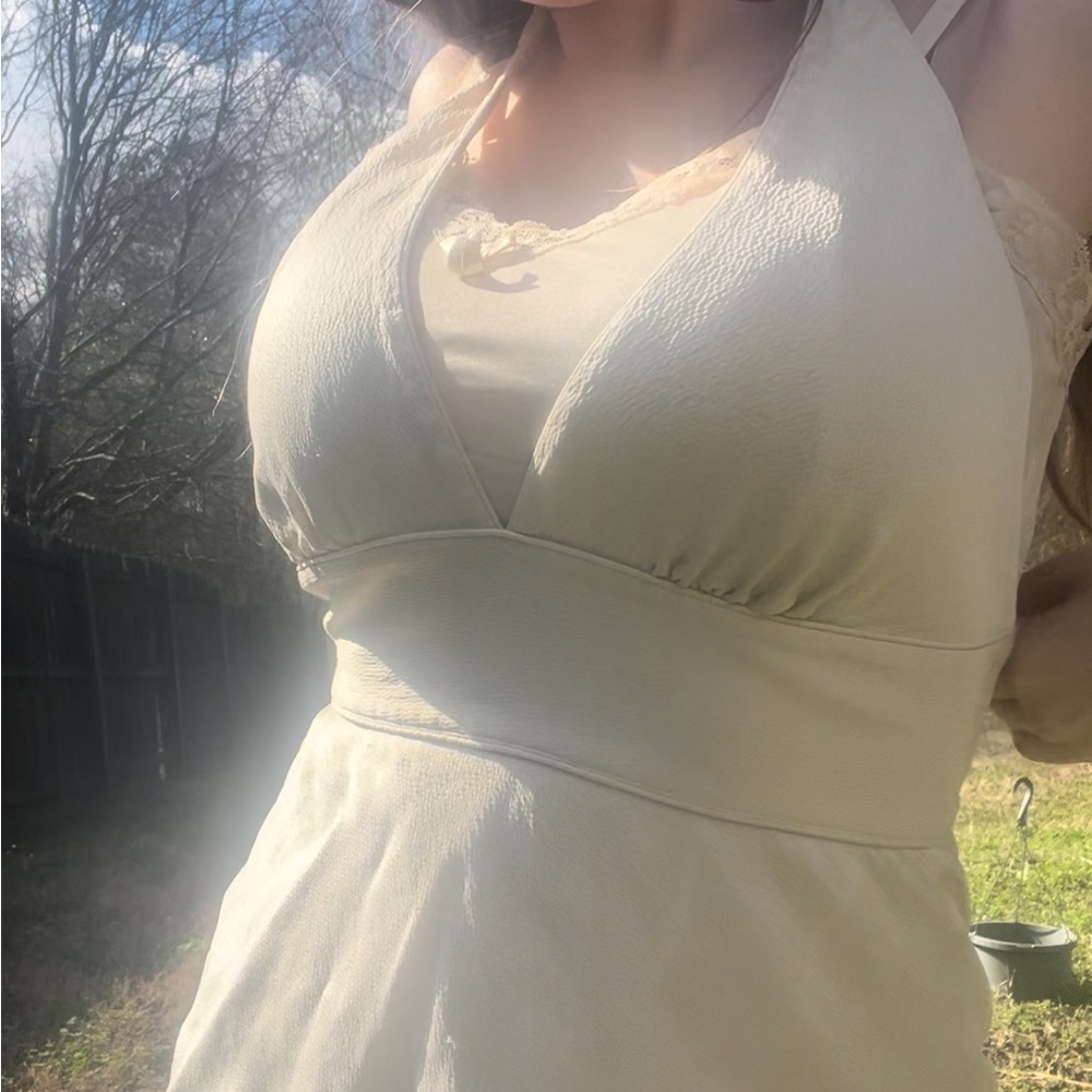 SOLD J.Crew ethereal cream halter